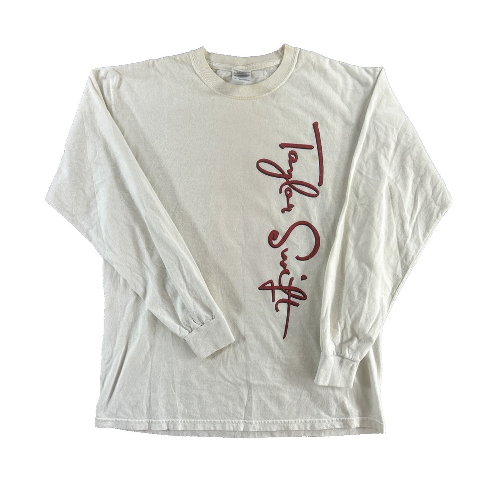 Vintage Taylor Swift Speak Now World Tour Gildan Shirt Men's Medium Long-Sleeve‎